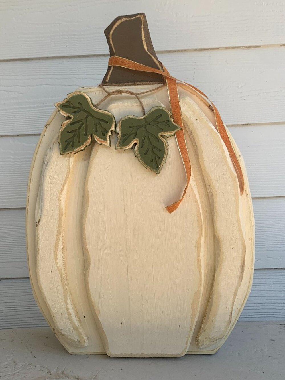 KIRKLAND- Vintage Style Rustic Wood Pumpkin Decor 23" Harvest Farmhouse